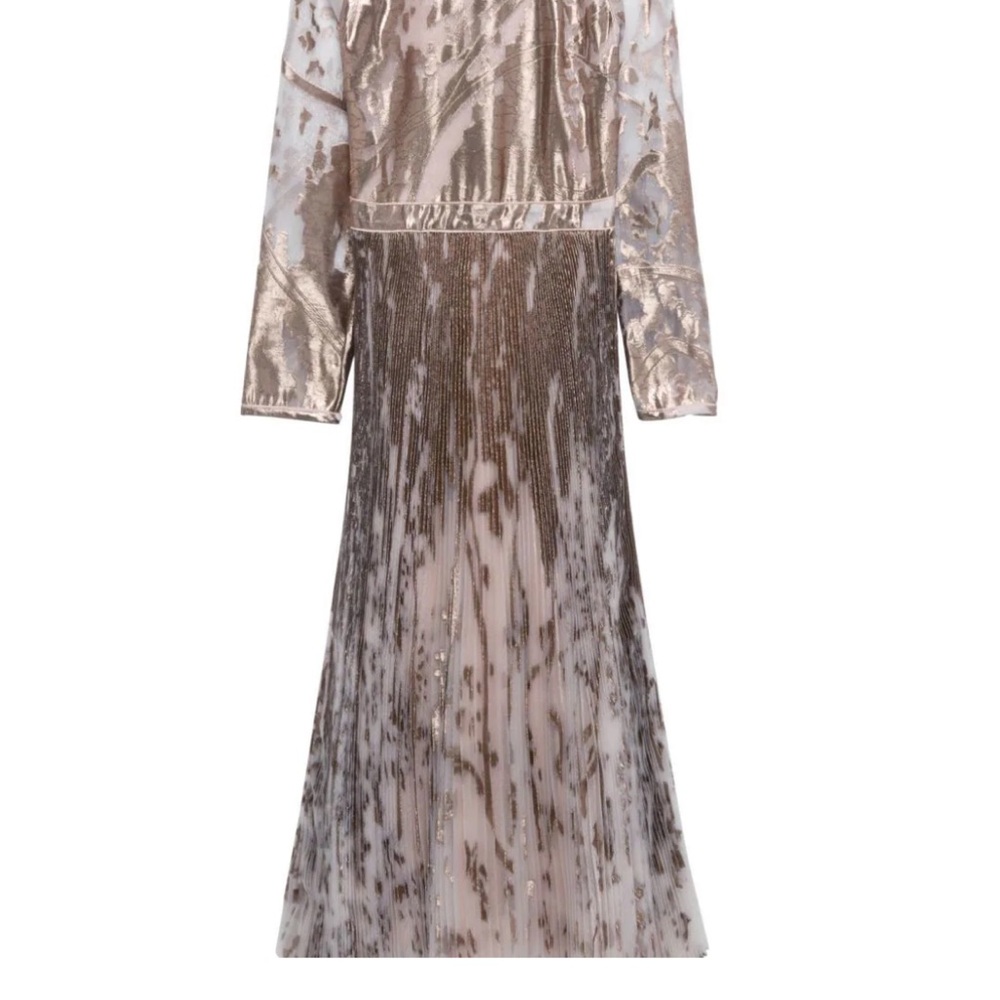 Jonathan Simkhai Gold Long Sleeve Dress - Picture 3 of 8